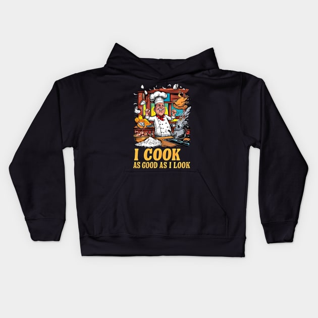 Chef's Charm - A Dash of Confidence in the Kitchen Kids Hoodie by WEARWORLD